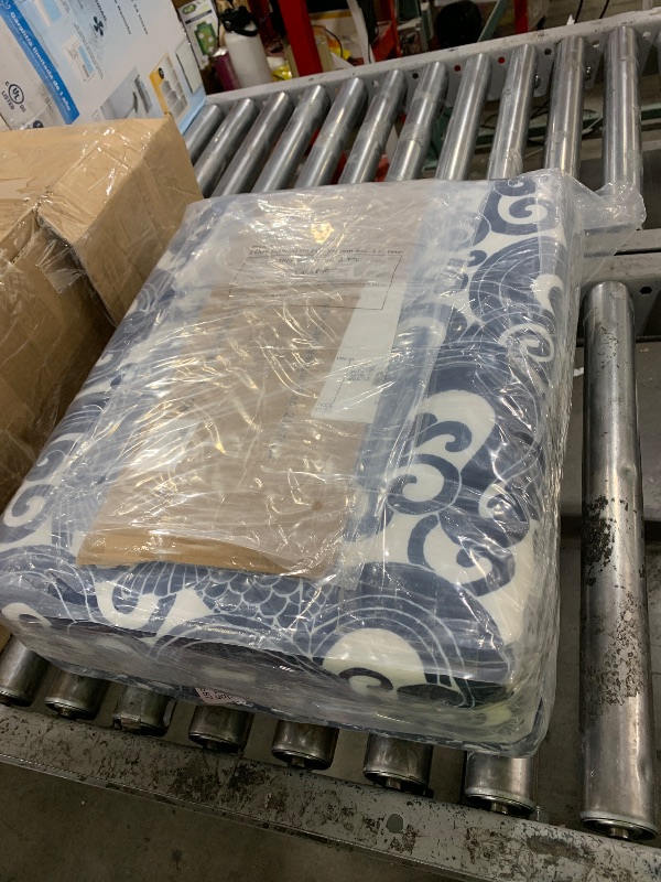 Photo 1 of downluxe Outdoor Chair Cushions Set of 2 for Patio Furniture, Water-Resistant Square Corner Patio Chair Cushions with Ties, High Density Foam Outdoor Seat Cushion, 18.5" X 16" X 3", Blue Carp
