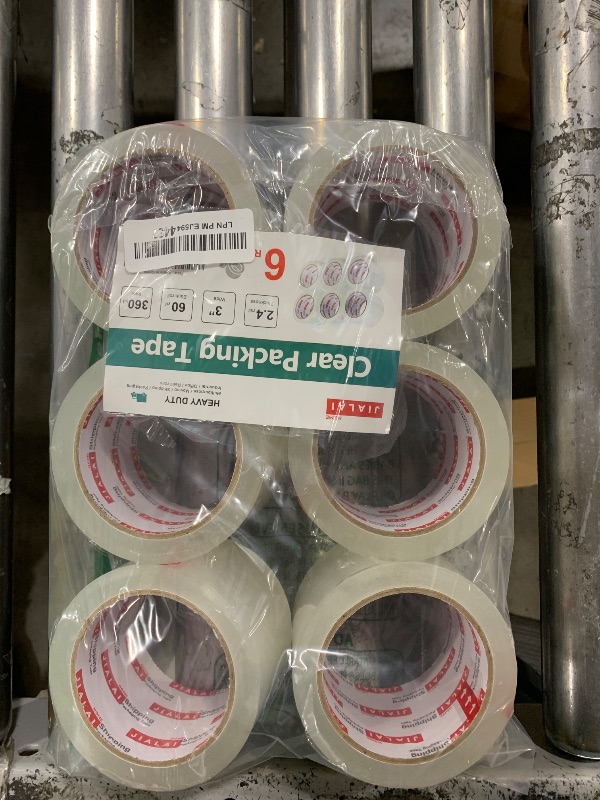 Photo 1 of JIALAI HOME 3" Heavy Duty Packing Tape 6 Rolls, Total 360Y - 3 inch x 65 Yards, 2.4 mil Thick, Clear 3 Inch Wide Packaging Tape for Shipping, Mailing, Moving & Storage