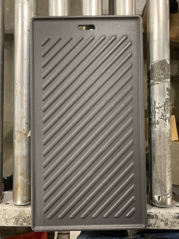 Photo 1 of Hiorucet 96333 Cast Iron Griddle for Monument Grill Replacement Parts 35633, 41847NG, 24633, 17842, 13892, 24367, Denali 405, Denali 425, 77352, 77352MB, Reversible Cast Iron Cooking Plate Top 1 Pack.