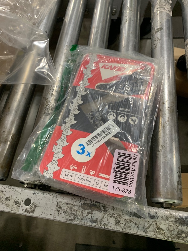 Photo 1 of KAKEI 14 Inch Chainsaw Chain 3/8" LP Pitch .043" Gauge 52 Drive Links Fits EGO CS1400/1401, Makita XCU03, Worx WG384, Milwaukee M18(2727-20), Kobalt, Ryobi - 49162749, R52 (3 Chains)