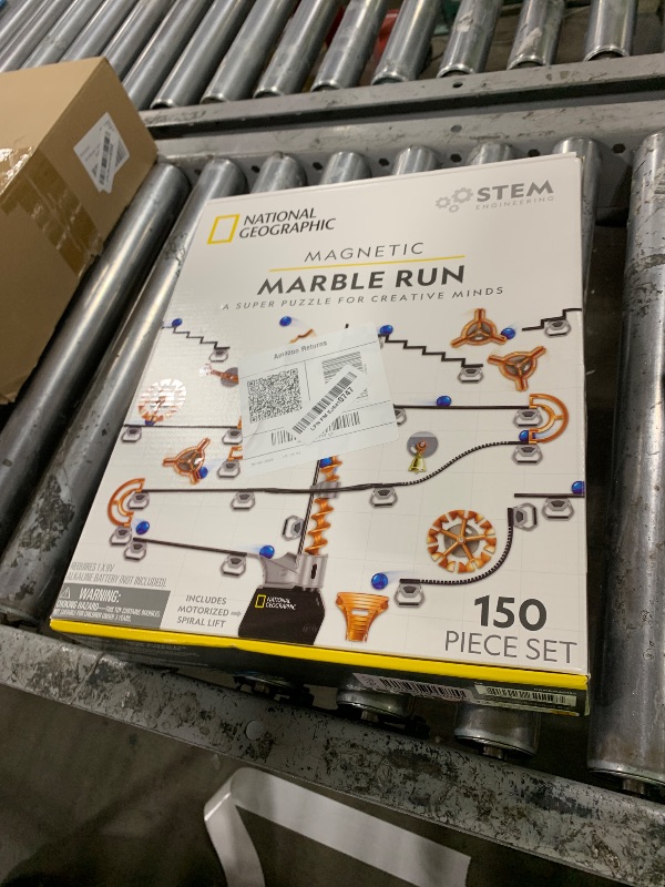 Photo 1 of NATIONAL GEOGRAPHIC Magnetic Marble Run - 150-Piece STEM Building Set for Kids & Adults with Magnetic Track & Trick Pieces & Marbles for Building A Marble Maze, STEM Project (Amazon Exclusive)