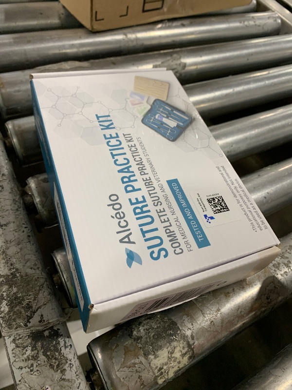 Photo 1 of Alcedo Suture Practice Kit for Medical Students | Complete Set (32 Pieces) Include Durable Large Suturing Pad with Pre-Cut Wounds, Tools Kit, and Suture Threads | Perfect for Practice, Demonstration