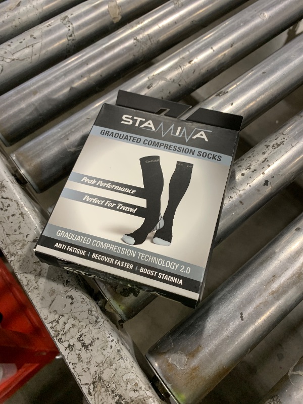 Photo 1 of Physix Gear Compression Socks for Men & Women 20-30 mmhg, Best Graduated Athletic Fit for Running Nurses Shin Splints Flight Travel & Maternity Pregnancy -Boost Stamina Circulation & Recovery GRY LXL
