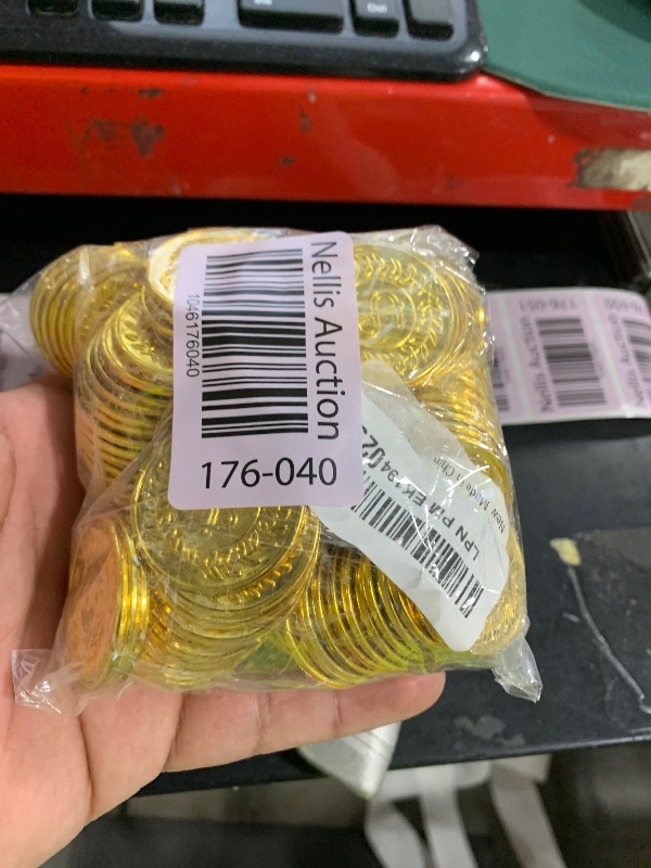 Photo 1 of 120 PCS Gold Coins, 1.4 in Plastic Gold Coins, 0.08 in Thick Fake Coins Pirate Coins Tokens Play Coins for Kids, Pirate Treasure Classroom Reward Adventure Theme Party Supplies for Pirate Party
