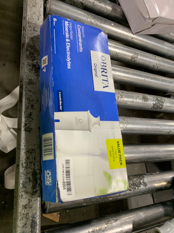 Photo 1 of Brita Standard Water Filter for Pitchers and Dispensers, Reduces Copper, Cadmium and Mercury Impurities, Lasts Two Months or 40 Gallons, Includes 6 Filters for Pitchers