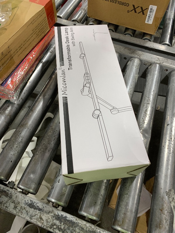 Photo 1 of Micomlan Led Desk Lamp with Clamp, Architect Desk Lamp for Home Office with Atmosphere Lighting, 24W Ultra Bright Auto Dimming Computer Light Stepless Dimming and Tempering LED Table Light