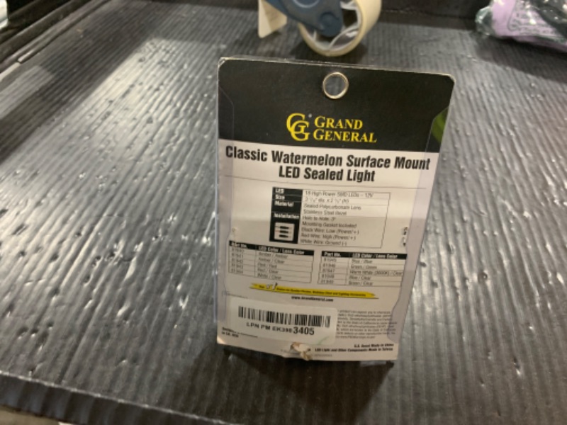Photo 1 of GG Grand General 81944 White/Clear Classic Watermelon Surface Mount 18 LED Turn/Marker Light with Stainless Steel Bezel