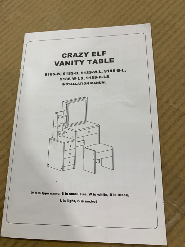 Photo 1 of CRAZY ELF VANITY TABLE,BLACK