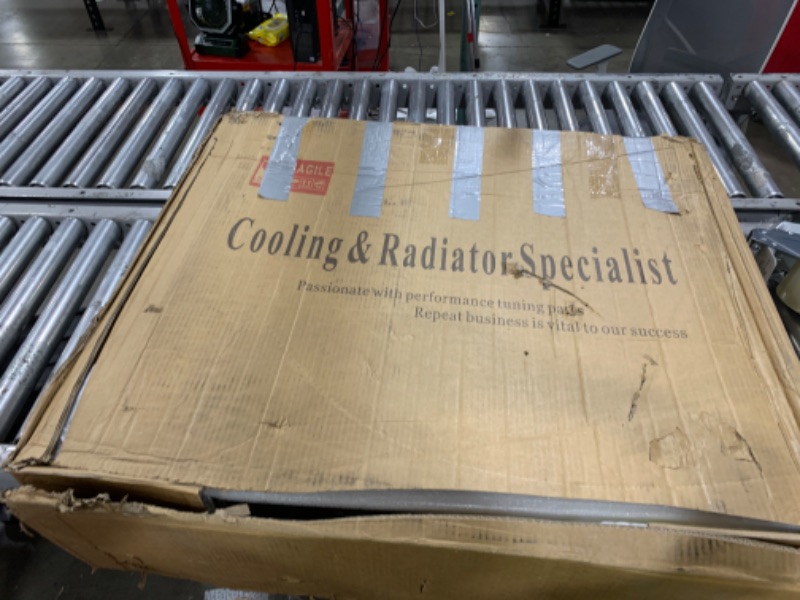 Photo 1 of CU433 Full Aluminum Radiator For 1966-1979 Ford F100 F150 F250 350 Bronco 1967 1968 1969 1972 Pickup Truck Radiators, 3 Row Radiator with 2 X 12" Fans Shroud Relay Kit, V8 Chevy Engine, AT MT