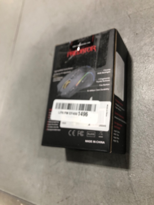 Photo 1 of Redragon M612 Predator RGB Gaming Mouse, 8000 DPI Wired Optical Mouse with 11 Programmable Buttons & 5 Backlit Modes, Software Supports DIY Keybinds Rapid Fire Button