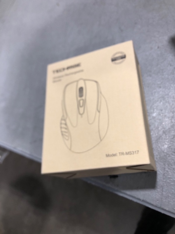 Photo 1 of TechRise Bluetooth Mouse (BT5.0/3.0 & 2.4G) Rechargeable Wireless Mouse, 4800 DPI Optical Tracking, 6 Adjustable DPI, 2.4GHz with USB A Receiver, Quiet Clicks, Ergonomic Grips, 6 Buttons - Grey