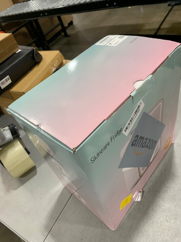 Photo 1 of YLFU Skincare Fridge, 6L/10 Can Mini Fridge for Bedroom with Dimmable LED Mirror, Portable Cooler & Warmer Small Compact Refrigerator for Skincare, Cosmetics, Bedroom and Office, White