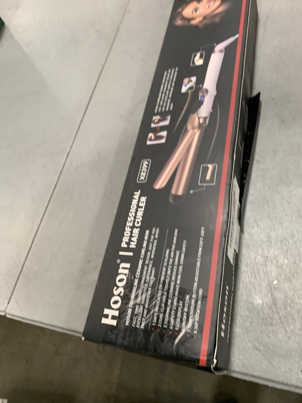 Photo 1 of Hoson 1 1/4 Inch Curling Iron Professional Ceramic Tourmaline Coating Barrel Hair Curler, LCD Display with 9 Heat Setting(225°F to 450°F for All Hair Types, Glove Include)