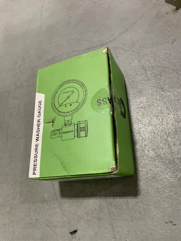 Photo 1 of Raincovo Pressure Washer Gauge, 6000 PSI, 3/8 Inch Quick Connect, Pressure Gauge for Power Washer