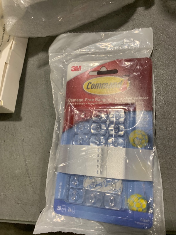 Photo 1 of Command 17026CLR-ES Decorating Clips, Clear, 20-Clips (2 Pack)