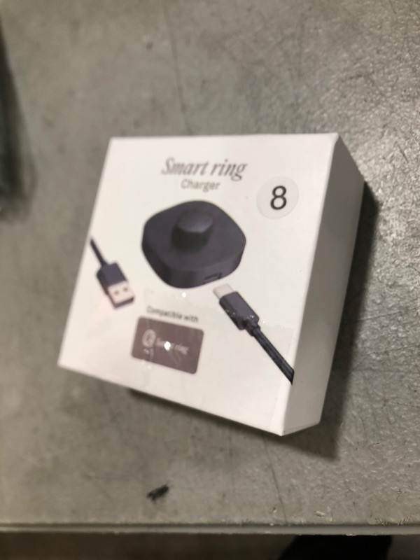 Photo 1 of Smart Ring Charging Size 8, Compatible with Oura Ring Gen3 Charger, Fast Charging Dock and USB-C Cable, Charger for Smart Ring (Black)