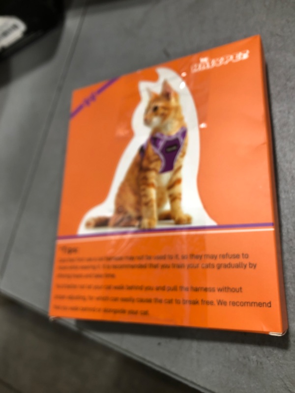 Photo 1 of Halypet Cat Harness and Leash Set - MAX Safety 4th-Gen Upgrade, Escape Proof, Adjustable, Comfortable Soft Vest, Easy to Wear Kitten Harness with Reflective Strip for Cats Walking - Small Black