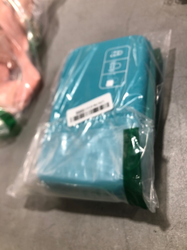 Photo 1 of Hard Electronic Organizer Travel Case Electronics Accessories Cable Gadget Wire Storage Bag Double Layer Shockproof Box for Charger, Cord, Flash Drive, Apple Pencil, Power Bank, Turquoise