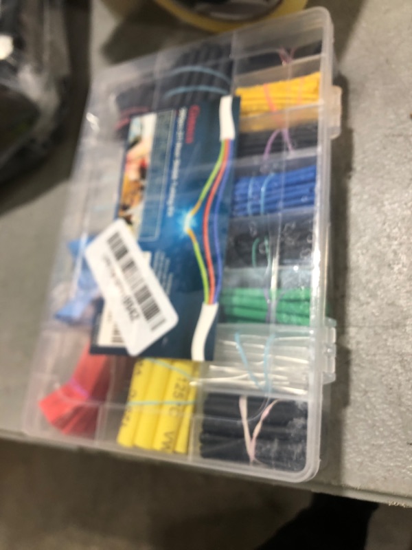 Photo 1 of Ginsco 580 pcs 2:1 Heat Shrink Tubing Kit 6 Colors 11 Sizes Assorted Sleeving Tube Wrap Cable Wire Kit for DIY