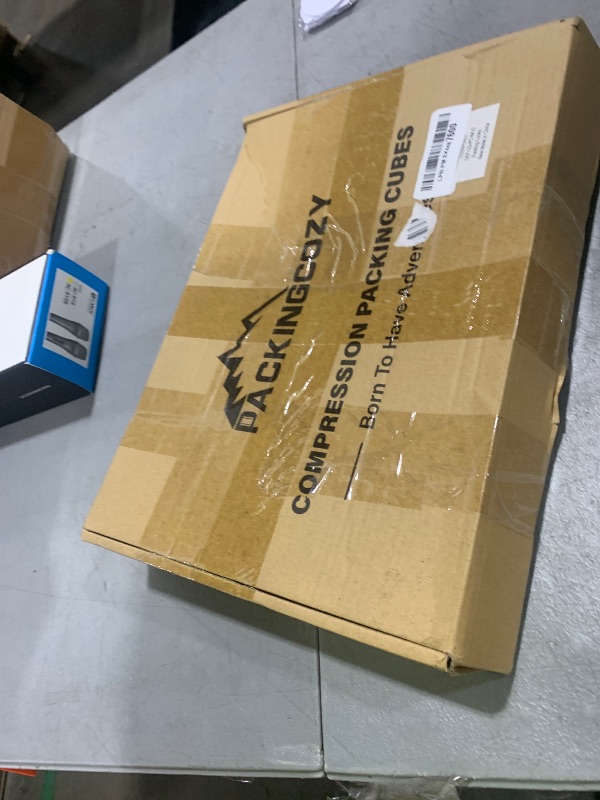 Photo 1 of Compression Packing Cubes, 5 Set Packing Cubes for Travel Compression, Lightweight Compressible Package Organizer for Carry On and Suitcases, Black