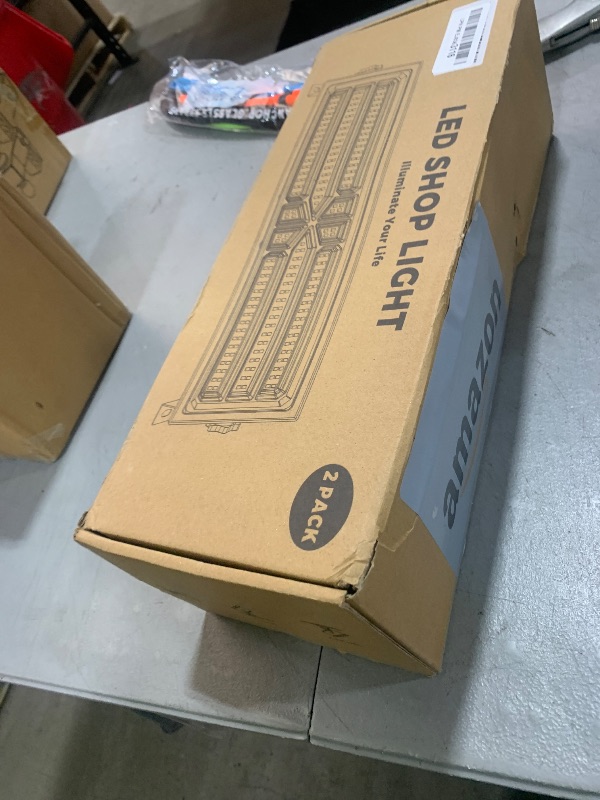 Photo 1 of AGranTOP 2 Pack Linkable LED Shop Light (Built-in Outlet) - 100W 15000LM Aluminum Plug in Garage Light w/ 9.84ft Power Cord and On/Off Switch, 6000K Shop Lights for Garage, Workshop
