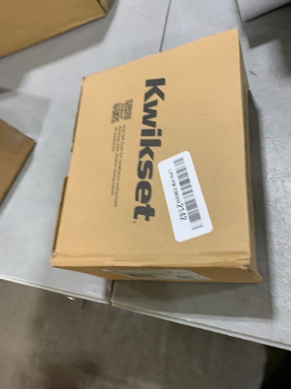 Photo 1 of Kwikset Casey Entry Door Handle with Lock and Key, Secure Keyed Reversible Lever Exterior, For Front Entrance and Bedrooms, Matte Black , Pick Resistant Smartkey Rekey Security and Microban