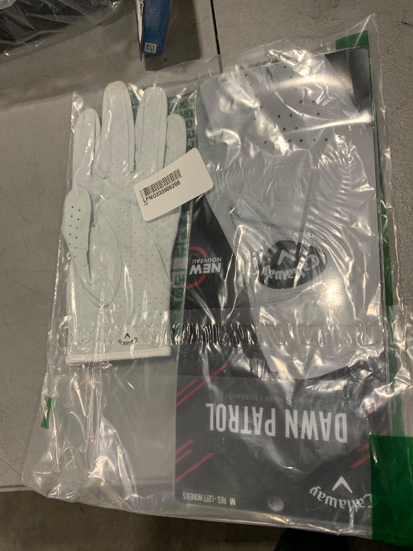 Photo 1 of Callaway Golf Dawn Patrol Glove (Worn on Left Hand, White 2019, Medium, Ladies)