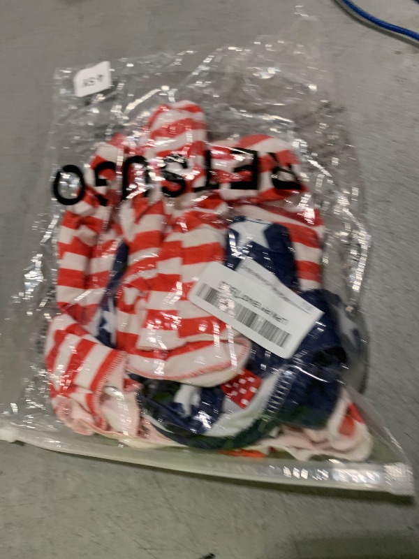Photo 1 of RETSUGO Little Girl American Flag Dress Girls Sleeveless Patriotic Independent Day Dresses Toddler Girl 4th of July Star Stripes Outfits Clothes 2-7T Blue and red Star stripes-1600-4T