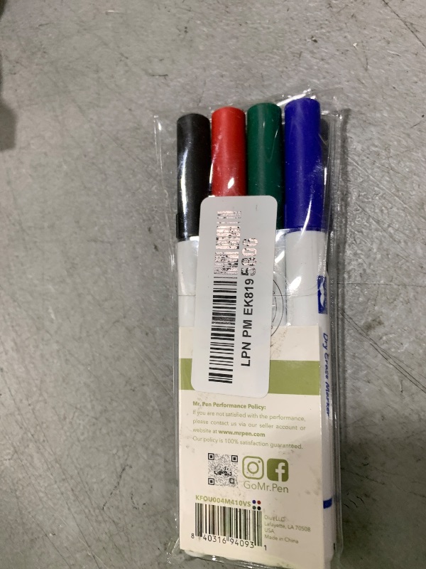 Photo 1 of Mr. Pen- Dry Erase Markers, Fine Tip, 4 Pack, Assorted Colors, White Board Markers Dry Erase Fine Tip Markers, Whiteboard Markers, Dry Erase Pens, Dry Erase Markers Fine Tip