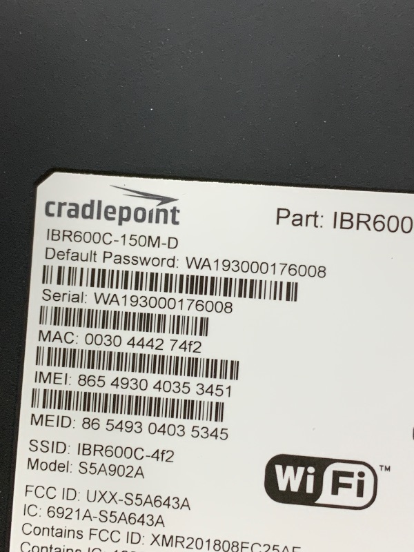 Photo 1 of Cradlepoint IBR600C-150M-bundle 4G LTE Cat 4 w/ 3G Fallback Router