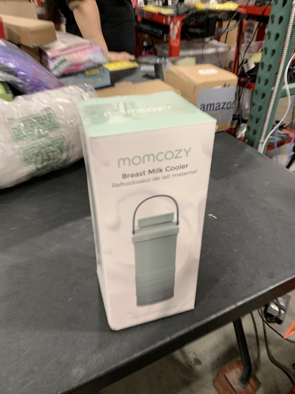 Photo 1 of Momcozy 22oz Portable Breast Milk Cooler for Outdoor, Life Saver with 360° Total Cooling for 24 Hours, Larger Capacity Travel Breastmilk Chiller with 2pcs Baby Bottles for Breastmilk Storage, Green