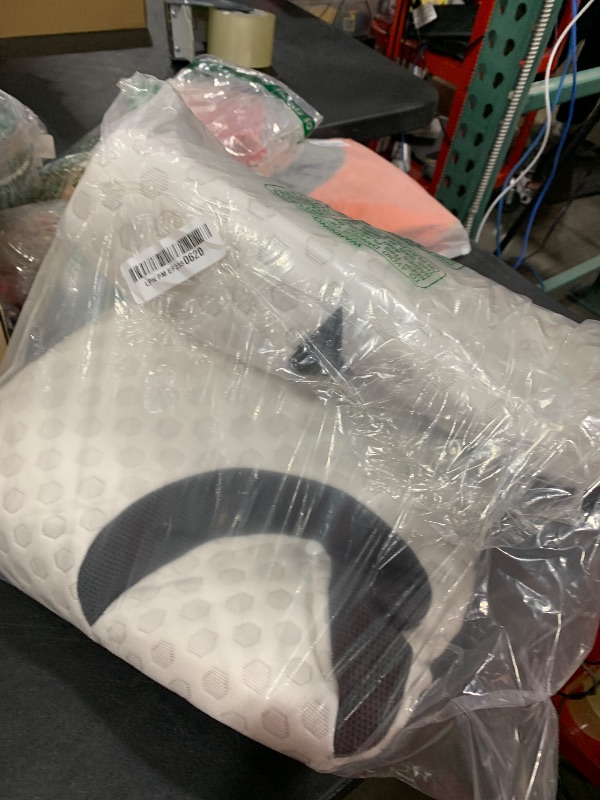 Photo 1 of Elviros Cervical Neck Pillow for Neck Pain Relief, CPAP Pillow for Side, Back & Stomach Sleepers, Ergonomic Orthopedic Pillow for CPAP Users to Reduce Air Leaks and Mask Pressure, White