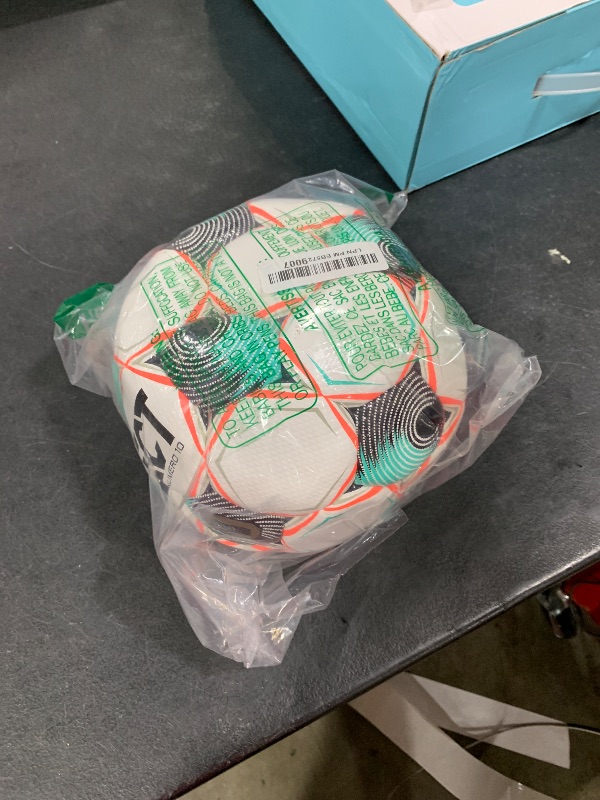 Photo 1 of SELECT Numero 10 Soccer Ball, White/Teal/Coral V25, Size 5