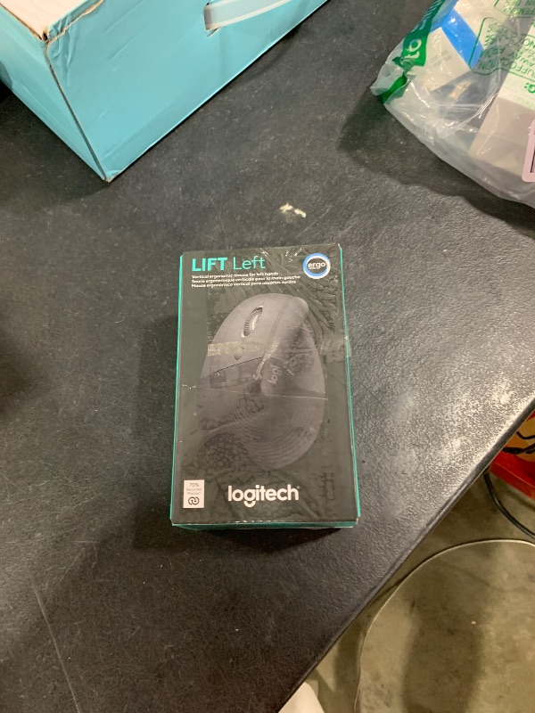 Photo 1 of Logitech Lift Vertical Ergonomic Mouse, Wireless Bluetooth or USB Receiver, Quiet Clicks, 4 Buttons, Left Hand Wireless Mouse, Windows/macOS/iPadOS, Laptop, PC - Graphite