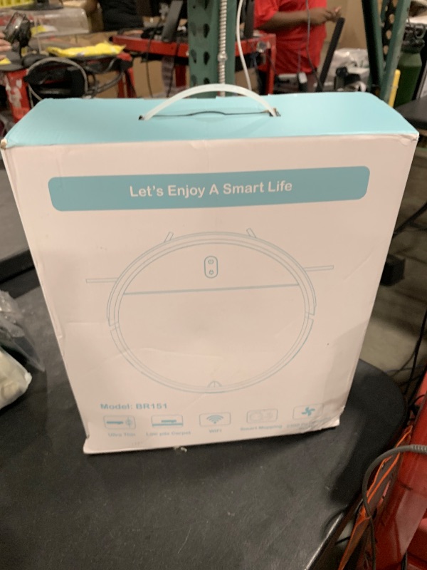 Photo 1 of Robot Vacuum and Mop Combo, 2 in 1 Mopping Robot Vacuum Cleaner with Schedule, Wi-Fi/Voice/App, Strong Suction, Easy of Use, Self-Charging Robotic Vacuum, Slim, Ideal for Hard Floor, Pet Hair, Carpet