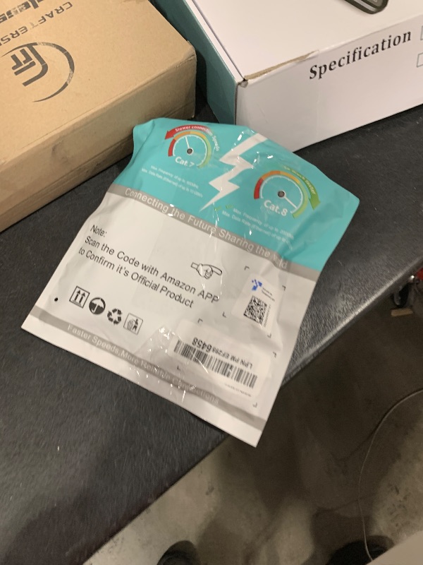 Photo 1 of Cat 8 Ethernet Cable, 1.5Ft 3Ft 6Ft 10Ft 15Ft 20Ft 30Ft 40Ft 50Ft 60Ft 100Ft Heavy Duty High Speed Internet Network Cable, Professional LAN Cable Shielded in Wall, Indoor&Outdoor