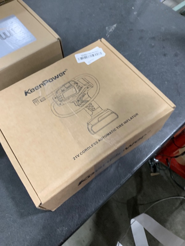 Photo 1 of KeenPower Digital Cordless Tire Inflator Portable Air Compressor Automatic 160PSI w/Gauge Screen & 4+N Smart Mode & Dual Power Supply, Rechargeable 21V Battery Powered Handheld Air Pump, Car Tire Pump
