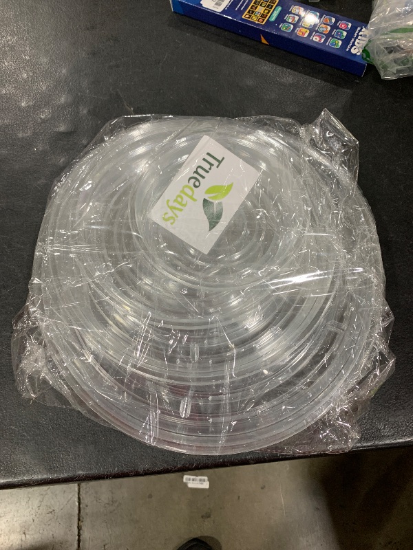 Photo 1 of TRUEDAYS 20 Pack Plant Saucers (6 inch / 8inch / 10inch / 12inch) Clear Plant Saucers Flower Pot Tray Excellent for Indoor & Outdoor Plants