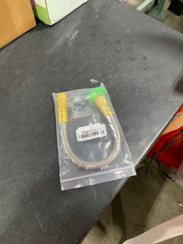 Photo 1 of SKYWARD 304 Stainless Steel Short Garden Hose 1 ft with Female to Male Metal Connector, Anti-Leakage, Flexible & Lightweight Kink Free Water Hose, Easy to Use & Store (1ft)