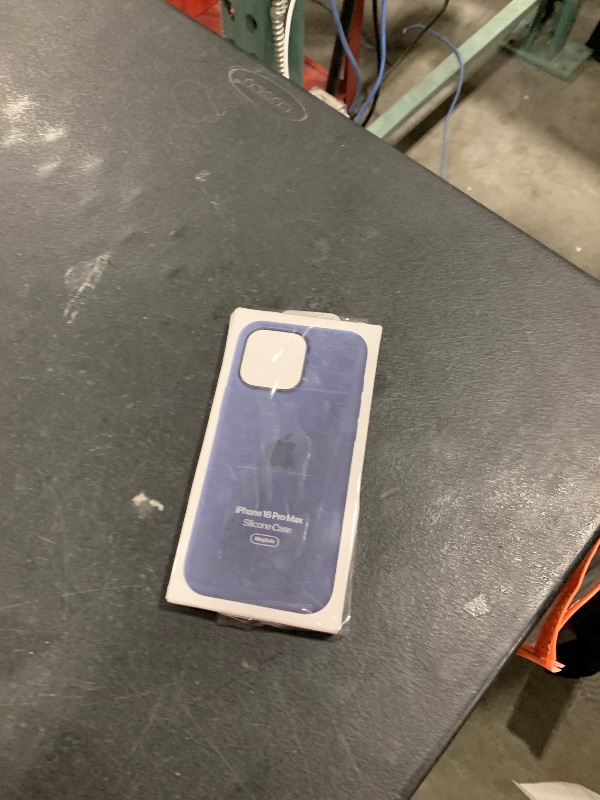 Photo 1 of Apple iPhone 16 Pro Max Silicone Case with MagSafe and Camera Control: Lightweight Phone Case, Wireless Charging Compatible, Smooth Matte Finish; Denim