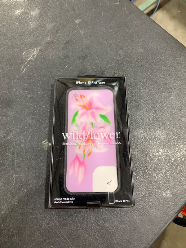 Photo 1 of Wildflower Cases - Pink Meow Case, Compatible with Apple iPhone 15 Plus | Pink, White, Animal Print, Cheetah, Trendy - Protective Black Bumper, 4ft Drop Test Certified, Women Owned Small Business