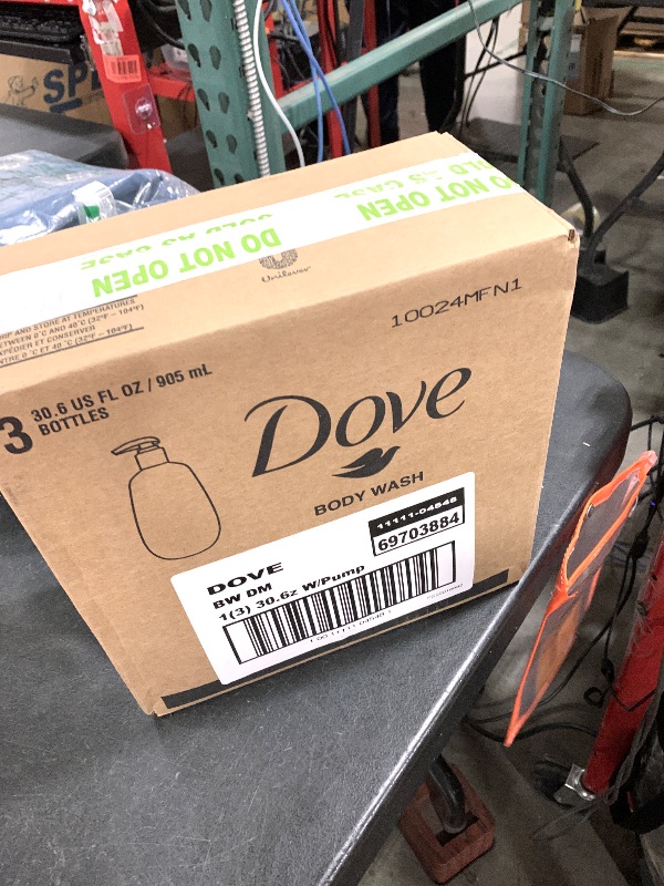 Photo 1 of Dove Body Wash with Pump 3 Count Deep Moisture for 24hr Lotion-Soft Skin Moisture Moisturizing Skin Cleanser with No Sulfates No Parabens