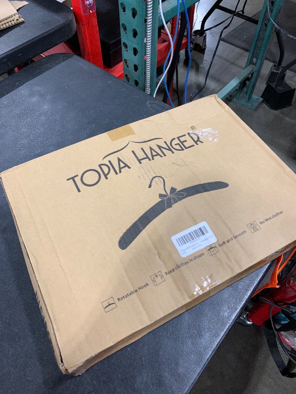 Photo 1 of TOPIA HANGER Padded Hangers for Women Clothing,17-inch Satin Hangers 10 Pack Thick Foam Padded No Shoulder Bump for Sweaters, Coat, Blouses, Dresses-Ivory,CT18I-10