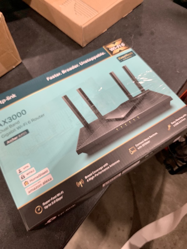 Photo 1 of TP-Link Dual-Band AX3000 Wi-Fi 6 Router Archer AX55 | Wireless Gigabit Internet Router for Home | EasyMesh Compatible | VPN Clients & Server | HomeShield, OFDMA, MU-MIMO | USB 3.0 | Secure by Design