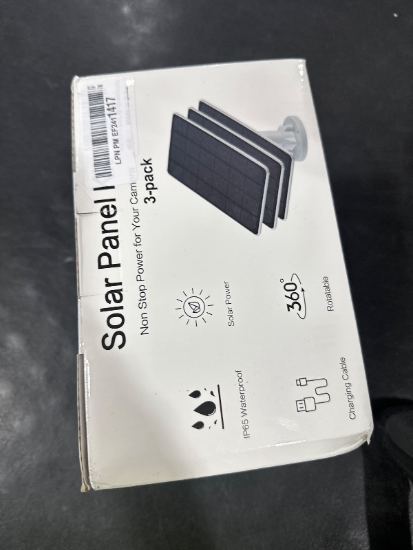 Photo 1 of Solar Panel for Security Camera,5W USB Solar Panel for Cameras DC 5V,Camera Solar Panel Charger Micro USB & USB-C & DC,IP65 Waterproof USB Solar Panel Charger for Camera with 360°Adjustable Mounting