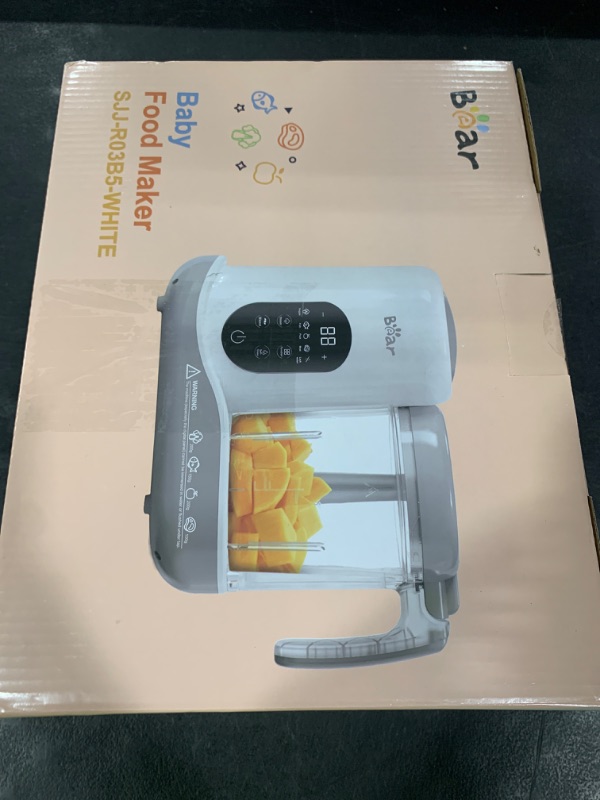 Photo 1 of BEAR 2024 Baby Food Maker | One Step Baby Food Processor Steamer Puree Blender | Auto Cooking & Grinding | Baby Food Puree Maker with Self Cleans | Touch Screen Control, White