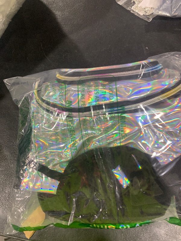 Photo 1 of SOJOURNER Rave Hydration Pack Backpack - 2L Water Bladder Included for Festivals, Raves, Hiking, Biking, Climbing, Running and More (Multiple Styles) (Holographic - Silver)