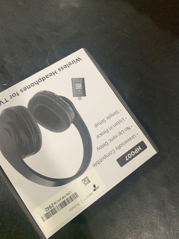 Photo 1 of WallarGe Wireless Headphones for TV Watching, Comfortable for Seniors with Bluetooth 5.3, Easy Setup Headphones with USB Transmitter, 25 Hours Play and No Audio Delay