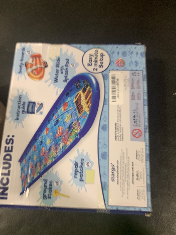 Photo 1 of Undersea Water Dual Slip and Slide - 18 Feet X 5 Feet Slip and Slide with Splash Pad and Sprinkler, Water Slide with Inflatable Body Boards - Kids Water Fun Multi