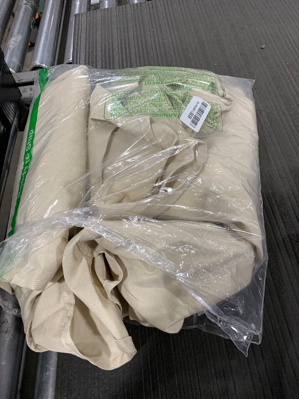 Photo 1 of Lann's Linens - 132" Round Premium Tablecloth for Wedding/Banquet/Restaurant - Polyester Fabric Table Cloth - Beige
